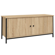 vidaXL sonoma tölgyszínű szerelt fa TV-szekrény ajtókkal 102x35x45 cm (826291) bútor