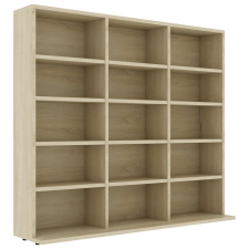 vidaXL sonomatölgy színű forgácslap CD-tartó szekrény 102x23x89,5 cm (801790) bútor