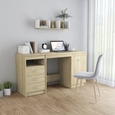 vidaXL Sonomatölgy színű forgácslap íróasztal 140 x 50 x 76 cm íróasztal