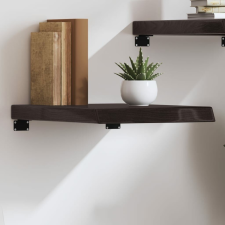 vidaXL sötétbarna kezelt tömör tölgyfa fali polc 40x50x(2-6) cm bútor