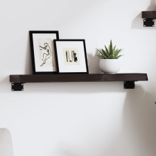 vidaXL sötétbarna kezelt tömör tölgyfa fali polc 60x10x4 cm bútor
