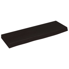 vidaXL sötétbarna kezelt tömör tölgyfa fali polc 60x20x4 cm (363762) bútor
