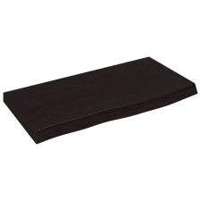 vidaXL sötétbarna kezelt tömör tölgyfa fali polc 60x30x(2-4) cm bútor