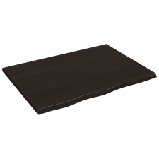 vidaXL sötétbarna kezelt tömör tölgyfa fali polc 80x60x2 cm (363791) bútor