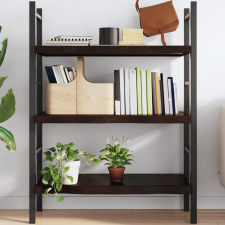 vidaXL sötétbarna kezelt tömör tölgyfa fali polc 80x60x(2-6) cm bútor