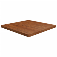 vidaXL sötétbarna kezelt tömör tölgyfa négyzet asztallap 80x80x4cm bútor
