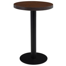 vidaXL sötétbarna MDF bisztróasztal 50 cm kerti bútor