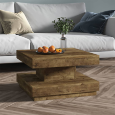 vidaXL sötétbarna MDF dohányzóasztal 60 x 60 x 35 cm bútor