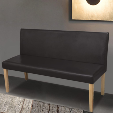 vidaXL Sötétbarna műbőr pad 139,5 cm bútor