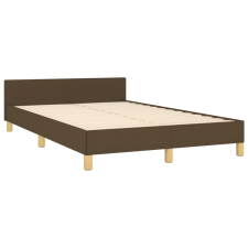 vidaXL sötétbarna szövet ágykeret fejtámlával 120 x 190 cm (379537) ágy és ágykellék