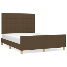 vidaXL sötétbarna szövet ágykeret fejtámlával 140 x 200 cm (3125060) ágy és ágykellék