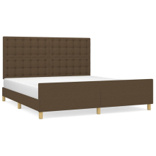 vidaXL sötétbarna szövet ágykeret fejtámlával 180 x 200 cm (3125400) ágy és ágykellék