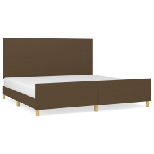 vidaXL sötétbarna szövet ágykeret fejtámlával 200 x 200 cm (3124922) ágy és ágykellék