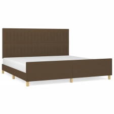 vidaXL sötétbarna szövet ágykeret fejtámlával 200 x 200 cm (3125246) ágy és ágykellék