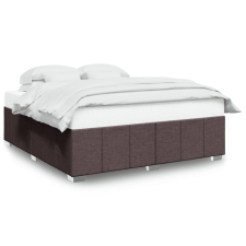 vidaXL sötétbarna szövet ágykeret matrac nélkül 200 x 200 cm (3284863) ágy és ágykellék