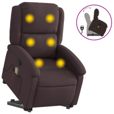 vidaXL sötétbarna szövet dönthető masszázs- és állófotel (3204181) masszázsfotel