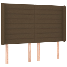 vidaXL sötétbarna szövet fejtámla szárnyakkal 147x16x118/128 cm (3119721) ágy és ágykellék