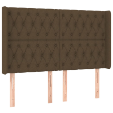 vidaXL sötétbarna szövet fejtámla szárnyakkal 147x16x118/128 cm (3119917) ágy és ágykellék