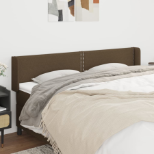vidaXL sötétbarna szövet fejtámla szárnyakkal 203x16x78/88 cm ágy és ágykellék