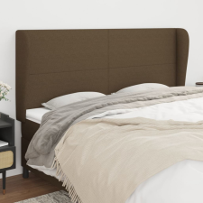 vidaXL sötétbarna szövet fejtámla szárnyakkal 203x23x118/128 cm ágy és ágykellék