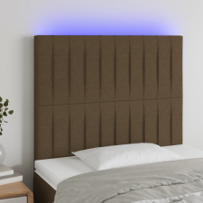 vidaXL sötétbarna szövet LED-es fejtámla 100x5x118/128 cm ágy és ágykellék