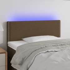 vidaXL sötétbarna szövet LED-es fejtámla 100x5x78/88 cm ágy és ágykellék