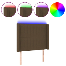 vidaXL sötétbarna szövet LED-es fejtámla 103x16x118/128 cm (3124279) ágy és ágykellék