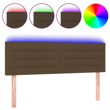 vidaXL sötétbarna szövet LED-es fejtámla 144x5x78/88 cm (3121753) ágy és ágykellék