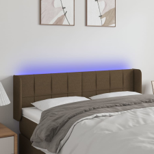 vidaXL sötétbarna szövet LED-es fejtámla 147 x 16 x 78/88 cm ágy és ágykellék