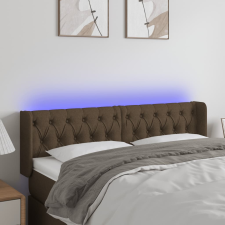 vidaXL sötétbarna szövet LED-es fejtámla 163 x 16 x 78/88 cm ágy és ágykellék