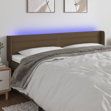 vidaXL sötétbarna szövet LED-es fejtámla 183 x 16 x 78/88 cm ágy és ágykellék