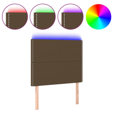 vidaXL sötétbarna szövet LED-es fejtámla 80x5x118/128 cm (3122261) ágy és ágykellék