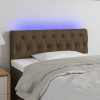 vidaXL sötétbarna szövet LED-es fejtámla 90 x 7 x 78/88 cm