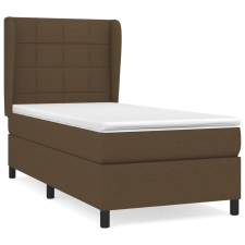 vidaXL sötétbarna szövet rugós ágy matraccal 100 x 200 cm (3127944) ágy és ágykellék