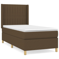 vidaXL sötétbarna szövet rugós ágy matraccal 100 x 200 cm (3132132) ágy és ágykellék