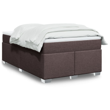 vidaXL sötétbarna szövet rugós ágy matraccal 120 x 190 cm ágy és ágykellék