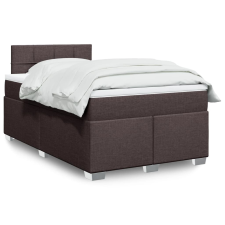 vidaXL sötétbarna szövet rugós ágy matraccal 120 x 190 cm ágy és ágykellék