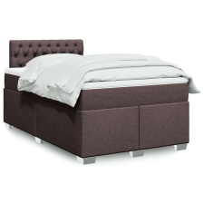 vidaXL sötétbarna szövet rugós ágy matraccal 120 x 190 cm ágy és ágykellék
