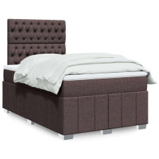 vidaXL sötétbarna szövet rugós ágy matraccal 120 x 190 cm ágy és ágykellék