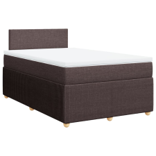 vidaXL sötétbarna szövet rugós ágy matraccal 120 x 190 cm (3287391) ágy és ágykellék
