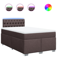 vidaXL sötétbarna szövet rugós ágy matraccal 120 x 190 cm (3288137) ágy és ágykellék