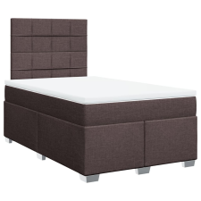 vidaXL sötétbarna szövet rugós ágy matraccal 120 x 190 cm (3290430) ágy és ágykellék
