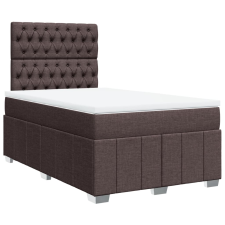vidaXL sötétbarna szövet rugós ágy matraccal 120 x 190 cm (3291617) ágy és ágykellék