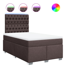 vidaXL sötétbarna szövet rugós ágy matraccal 120 x 190 cm (3292737) ágy és ágykellék