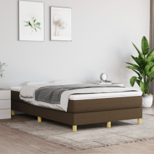 vidaXL sötétbarna szövet rugós ágy matraccal 120 x 200 cm ágy és ágykellék