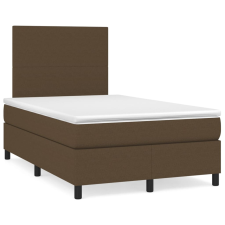 vidaXL sötétbarna szövet rugós ágy matraccal 120 x 200 cm (3141604) ágy és ágykellék