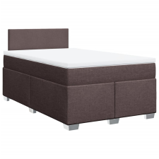 vidaXL sötétbarna szövet rugós ágy matraccal 120 x 200 cm (3285851) ágy és ágykellék