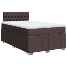 vidaXL sötétbarna szövet rugós ágy matraccal 120 x 200 cm (3287045) ágy és ágykellék