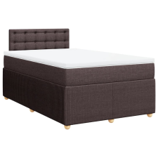 vidaXL sötétbarna szövet rugós ágy matraccal 120 x 200 cm (3287440) ágy és ágykellék