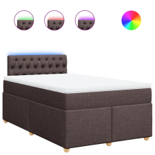 vidaXL sötétbarna szövet rugós ágy matraccal 120 x 200 cm (3288957) ágy és ágykellék